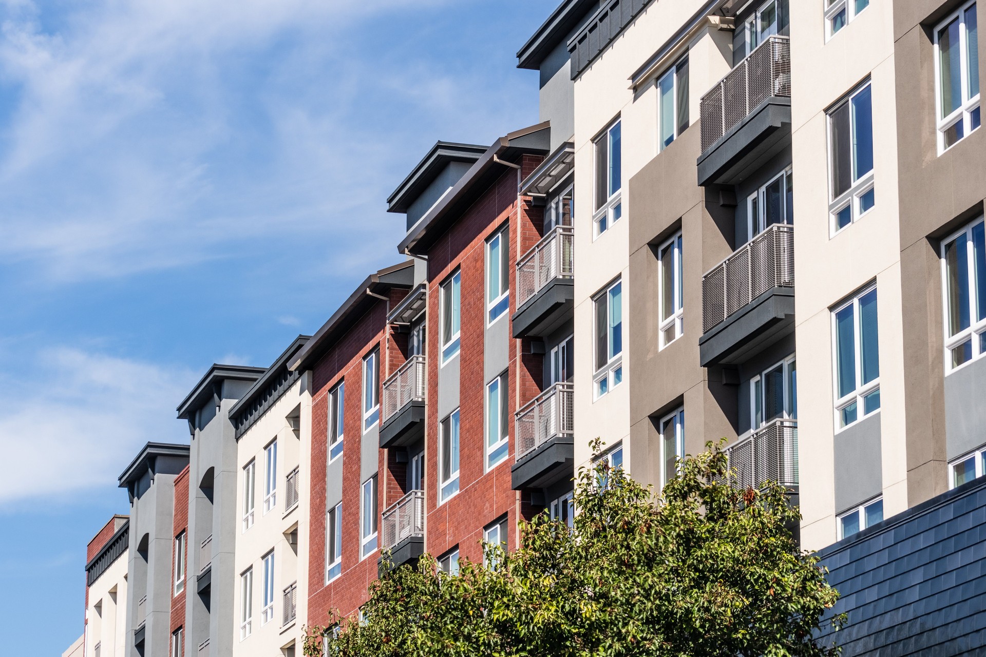 Modern apartment building